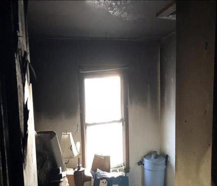 smoke damaged home